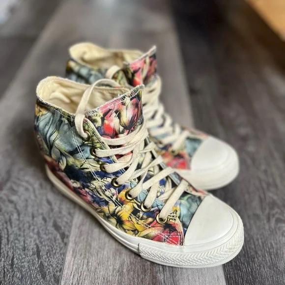 Converse Chuck Taylor All Star Lux Hi ‘Floral’ Hidden wedge - Picture 1 of 6